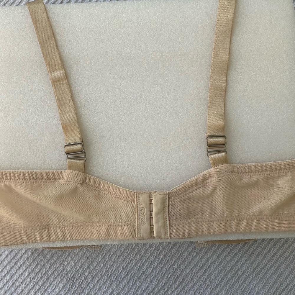 Soma Bra Beige Sheer Lace Underwire Embroidered 40C - Picture 2 of 14